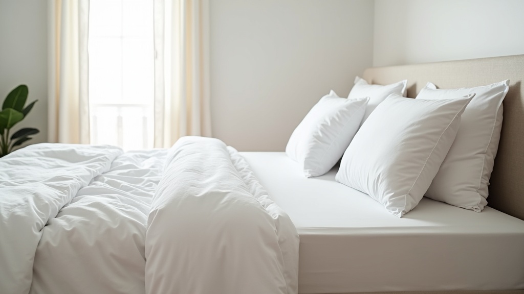 Person choosing a mattress in a calm bedroom setting to illustrate how to pick a mattress
