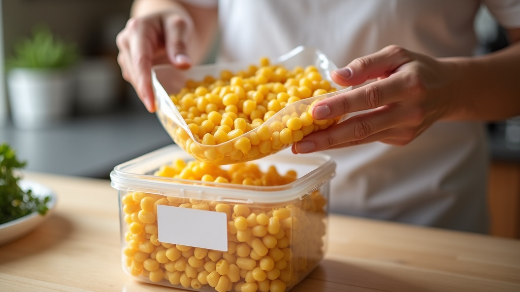 Person transferring bulk groceries into airtight storage containers to keep bulk buying fresh