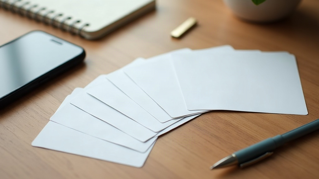 Blank gift cards and a phone arranged on a table representing gift card resale site verification